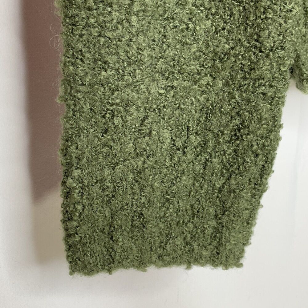 A New Day Womens Hooded Sweater Size XS Wool Blend Heather Olive Green - Picture 4 of 9